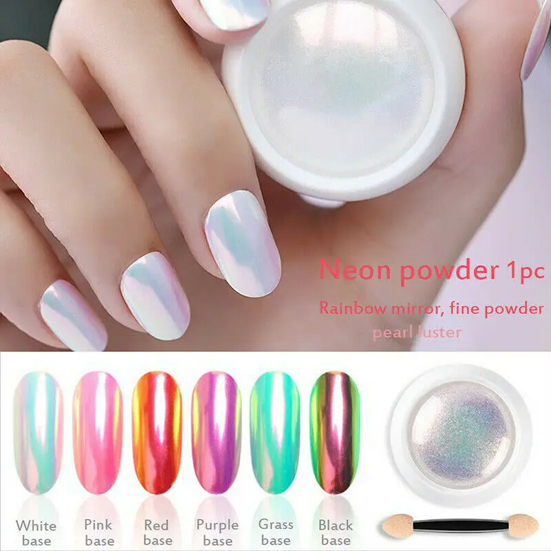 

2g Pearl Shell Shimmer Mermaid Nail Glitter Powder Glimmer Dust Pretty Laser Glitters Nail Art Polish DIY Decorations Powder