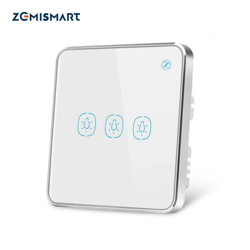 Zemismart Tuya Zigbee светильник переключатель с алюминиевой рамкой стекло сенсорный Alexa
