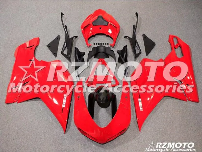 Мотоциклетный обтекатель abs подходит для Ducati 848 1098 1198 2007-2012 корпусные детали плесень красный ACEKITS Магазин № 0093 - Цвет: All sorts of color