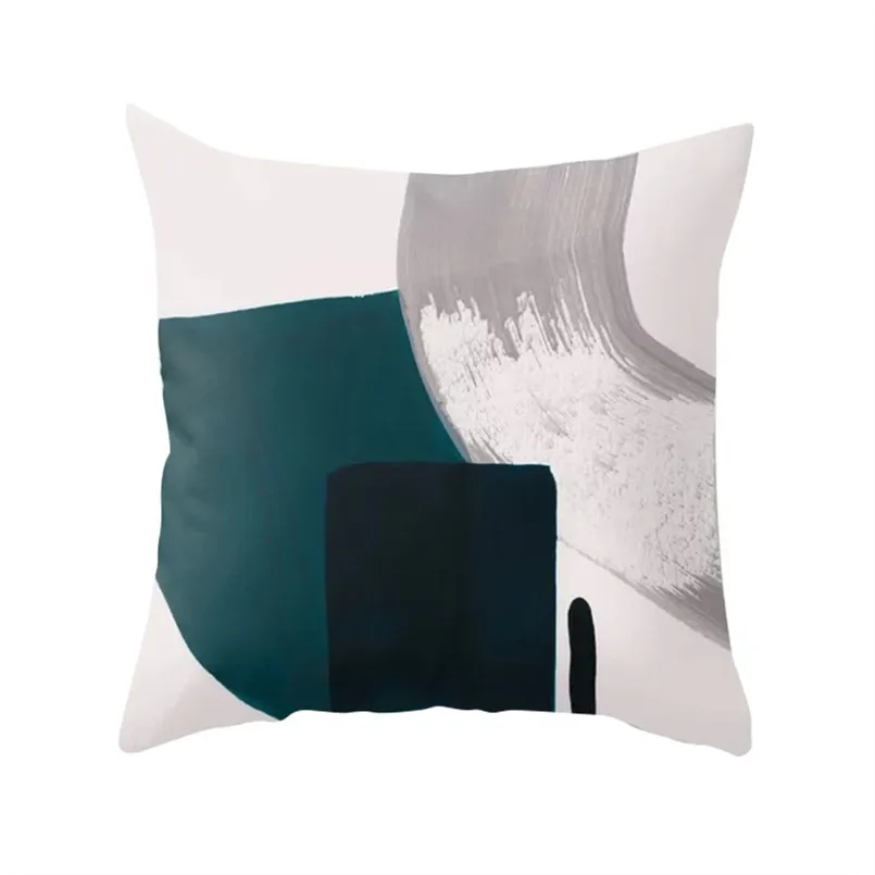 Oil painting hug pillowcase abstract geometric oil painting series ultra-short pillowcase breathable soft pillow naruto 30S17 (9)