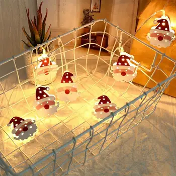

2m Christmas LED String Light Santa Claus Fairy Lights Wedding Party New Year Decoration Garland Lamp Without Battery
