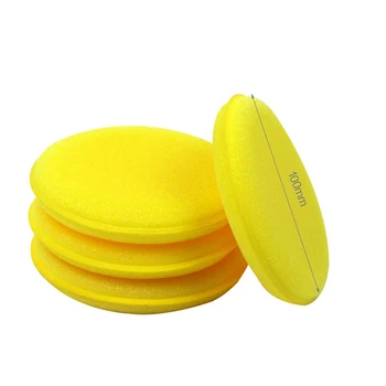 

12pcs Auto Foam Yellow Car Waxing Polishing Wax Applicator Cleaning Sponges 100*6mm Fine pore polyester Sponges Cleaning tools