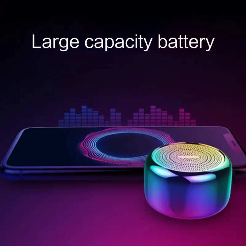 Мини портативный Bluetooth динамик Встроенный микрофон алюминиевый сплав корпус беспроводной Bluetooth 4,2 динамик Mp3 музыкальный плеер
