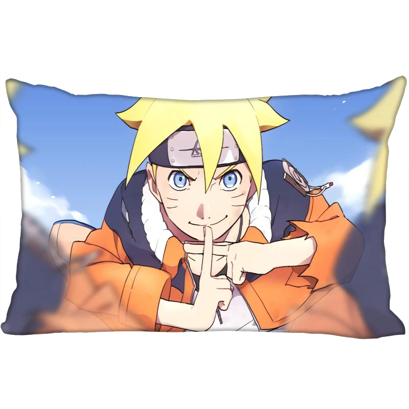 Заказной BORUTO Печать наволочки Две стороны Стандартный атлас шелк мягкие прямоугольные Наволочки на молнии больше размер - Цвет: 4