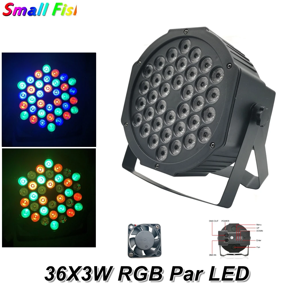 

LED Par Lights 36x3W DJ LED RGBW Par Lights RGB Wash Disco DJ Light DMX Controller Effect For Small Paty KTV Stage Lighting