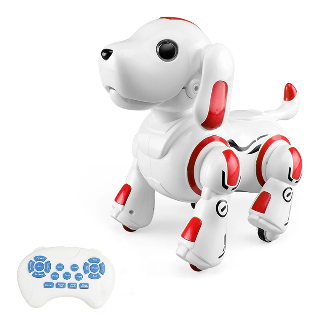 Télécommande programmation Robot chien Robot chien chien intelligent Robot chiot pour enfants jouets éducatifs cadeau-Glock Gen.2 rouge/bleu