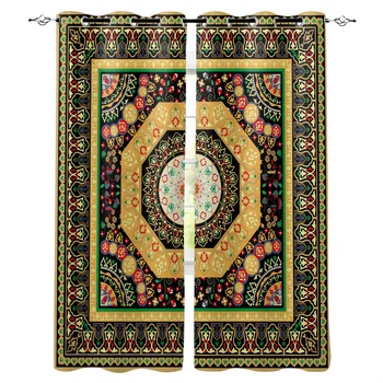 

Multi-size Turkish Pattern Window Curtains Polyester Fabric Living Room Curtain Home Decor