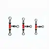 10/20/50pcs Fishing Snap Swivel 3 Way Barrel Swivel Ring Fishhook Lure Line Connector With Beads Fishing Accessory ► Photo 2/6
