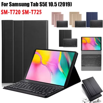 

For Samsung Galaxy Tab S5e 10.5 2019 SM-T720 T725 Bluetooth Keyboard Case Cover