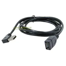 Автомобильный CD плейер радио компьютер USB удлинитель порт квадратный изогнутый кабель для передачи данных аудио кабель