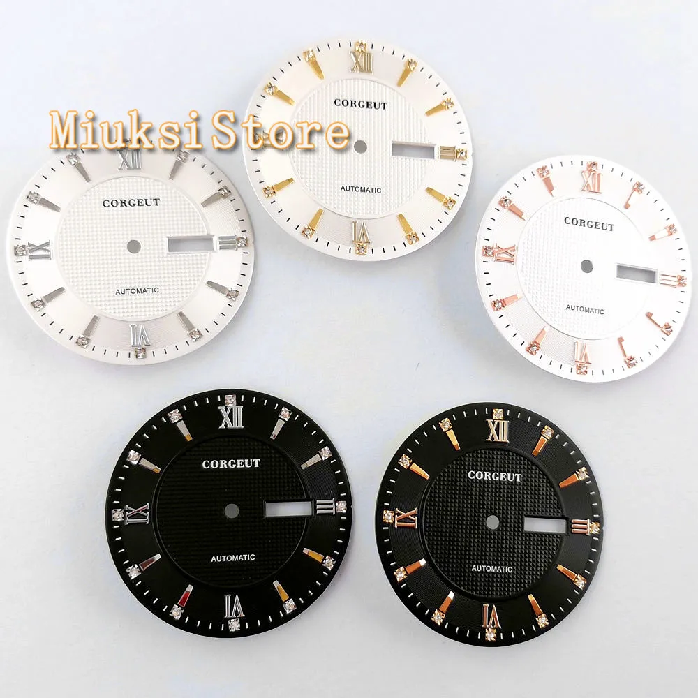 

1PCS 34.4mm Silver Black colorful marks watch dial Fit Miyota 8205 movement P944
