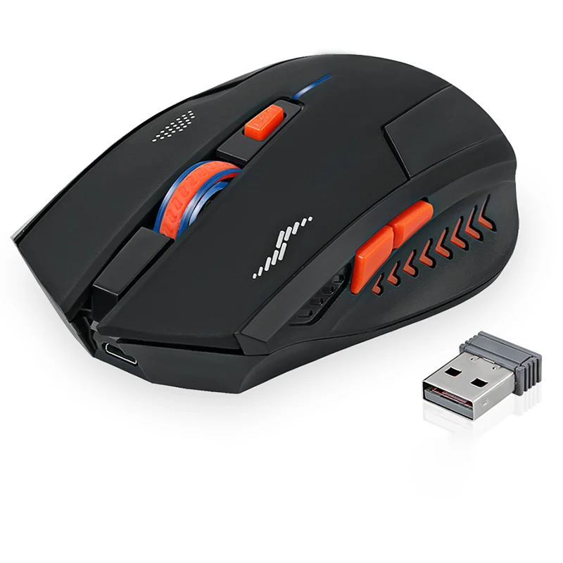 old Black Перезаряжаемые мышь беспроводная 2400 Точек на дюйм 2.4 г Gaming Optical Мышь геймер тишина встроенный Батарея компьютер Мыши компьютерные для ПК ноутбуков Mac - Цвет: old Black
