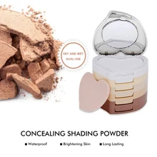 5 Layer Dry Wet Pressed Powder Make Contour Powder Palette Skin Finishing Natural Concealer Maquiagem Face Makeup Powder