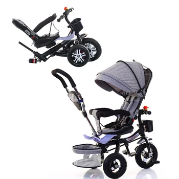 

Baby Stroller 3 In 1 Portable Baby Tricycle Stroller Children Tricycle Bike Bicycle Sit Flat Lying Trike Trolley Swivel Seat