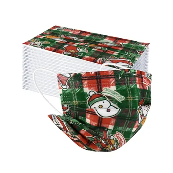 

50pc Christmas Mask For Adults Disposable Face Mask Fashion Mondmasker Masque De Protection Mascarrillas Masque Mondkapjes