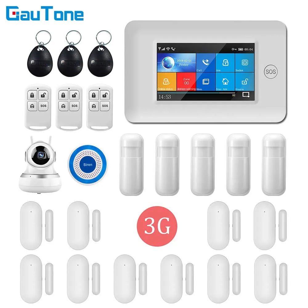 

DHL Free Shipping APP Remote Control 3G WIFI GPRS Wireless Home/Office Building Security Alarm System With 1080P HD IP Camera