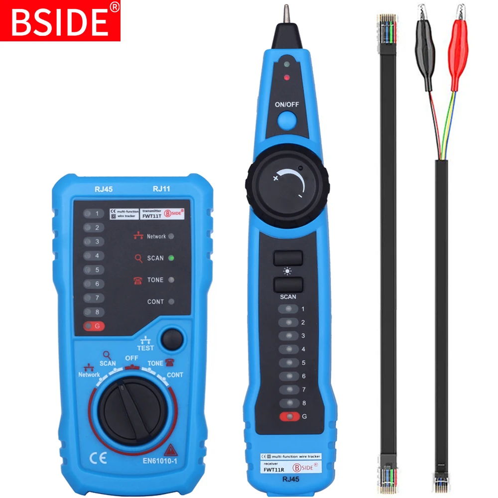 Тестер сетевого кабеля BSIDE FWT11 детектор RJ11 RJ45 Cat5 Cat6 трассировщик телефонных