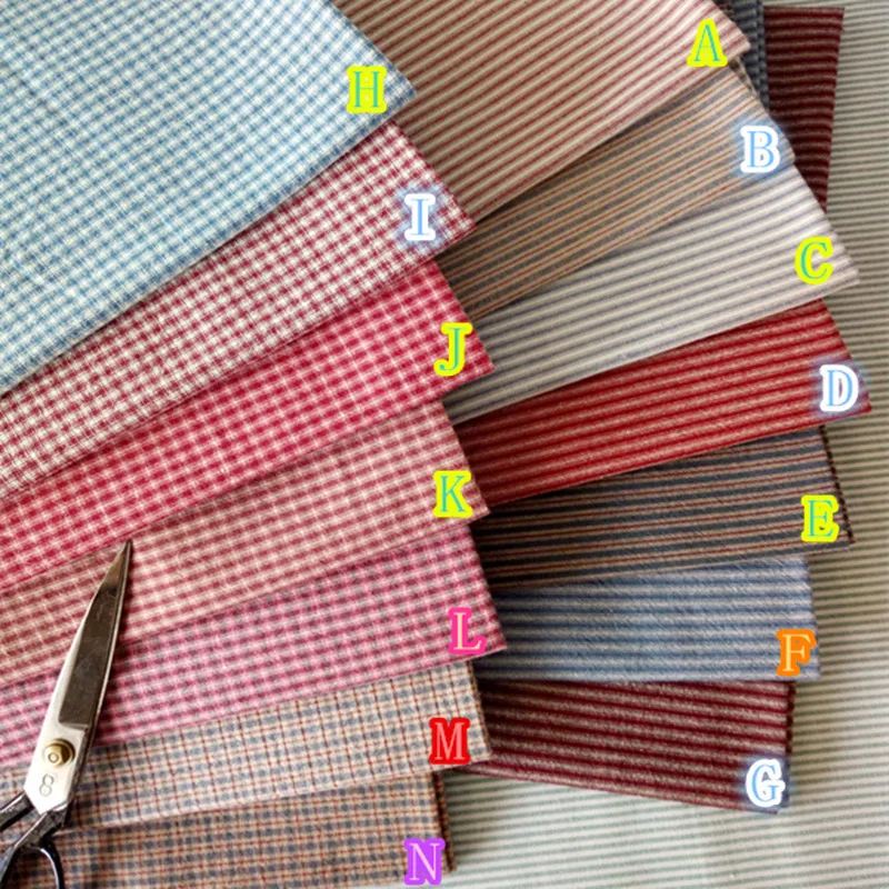 

Ripstop Stripe Thick Soft Basic DIY Patchwork Japanese Yarn Dyed 100% Cotton Fabric for Sewing Bag Purse Fabrics Tissu Tilda