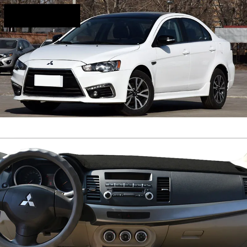 Lsrtw2017 полиэстер коврик для приборной панели автомобиля для mitsubishi lancer 2007 2008 2009 2010 2011 2012 2013 аксессуары