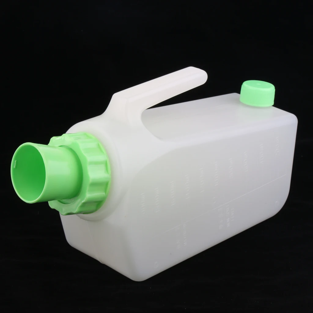 Patients Reusable Male Pee Urinal Bottle, Plastic Night Drainage Container Collector for Old Man