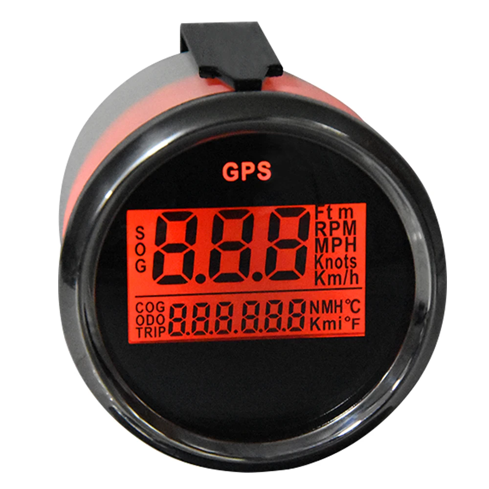 52 мм 2 дюймовый Цифровой Автомобильный спидометр GPS одометр ЖК дисплей миль в час