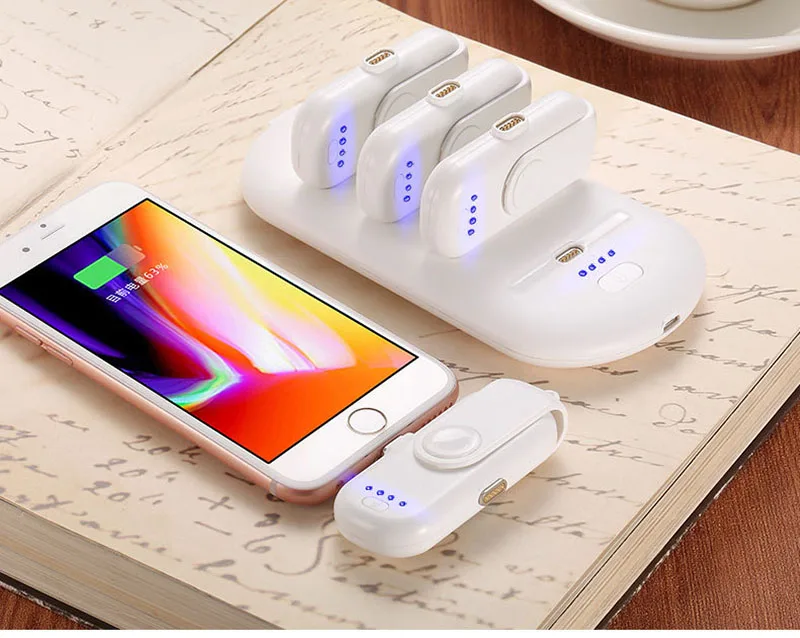 

Pad Finger 5 Charging Packs Powerbank Magnetic Attraction Power Bank Charger for IPhone Android Type C Moblie Phones