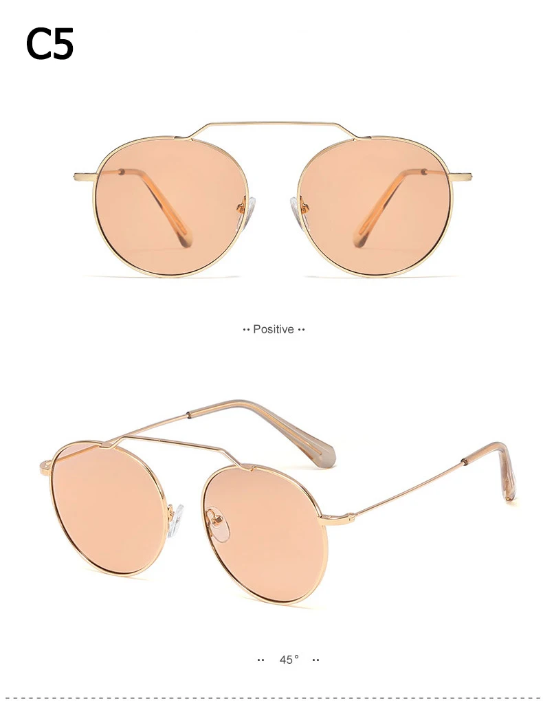 JackJad Модный круглый металлический стиль Тонированные океанские линзы солнцезащитные очки винтажные классические брендовые дизайнерские солнцезащитные очки Oculos De Sol 95563