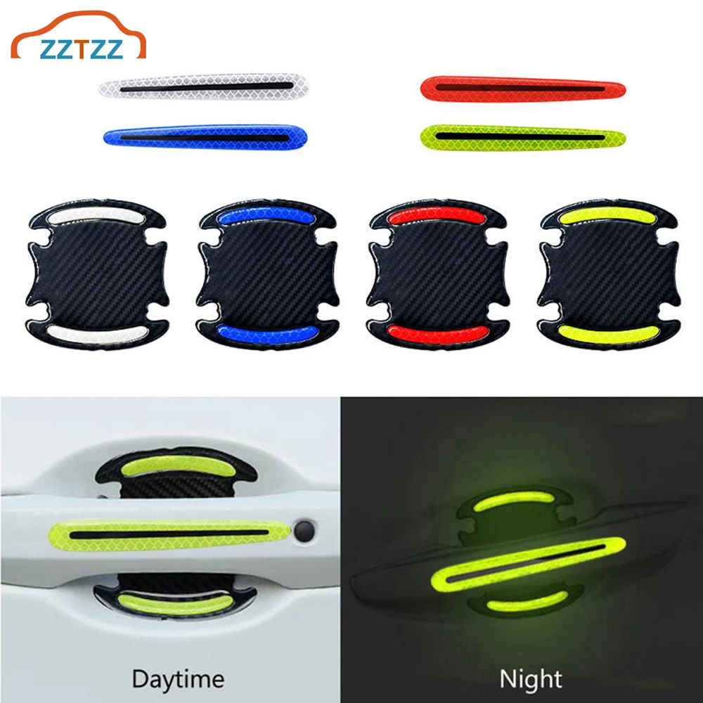 Liquidación Protector de rasguños para Manilla de puerta de coche, película protectora Universal de fibra de carbono, tiras reflectantes de seguridad para coche aKwjMn15mny