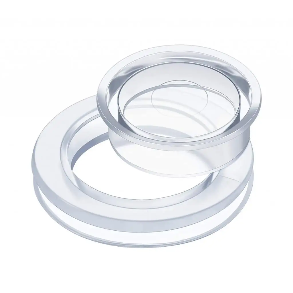 Silicone Umbrella Thicker Hole Ring Plug and Cap Set Glass Outdoors Patio Beach Table Clear