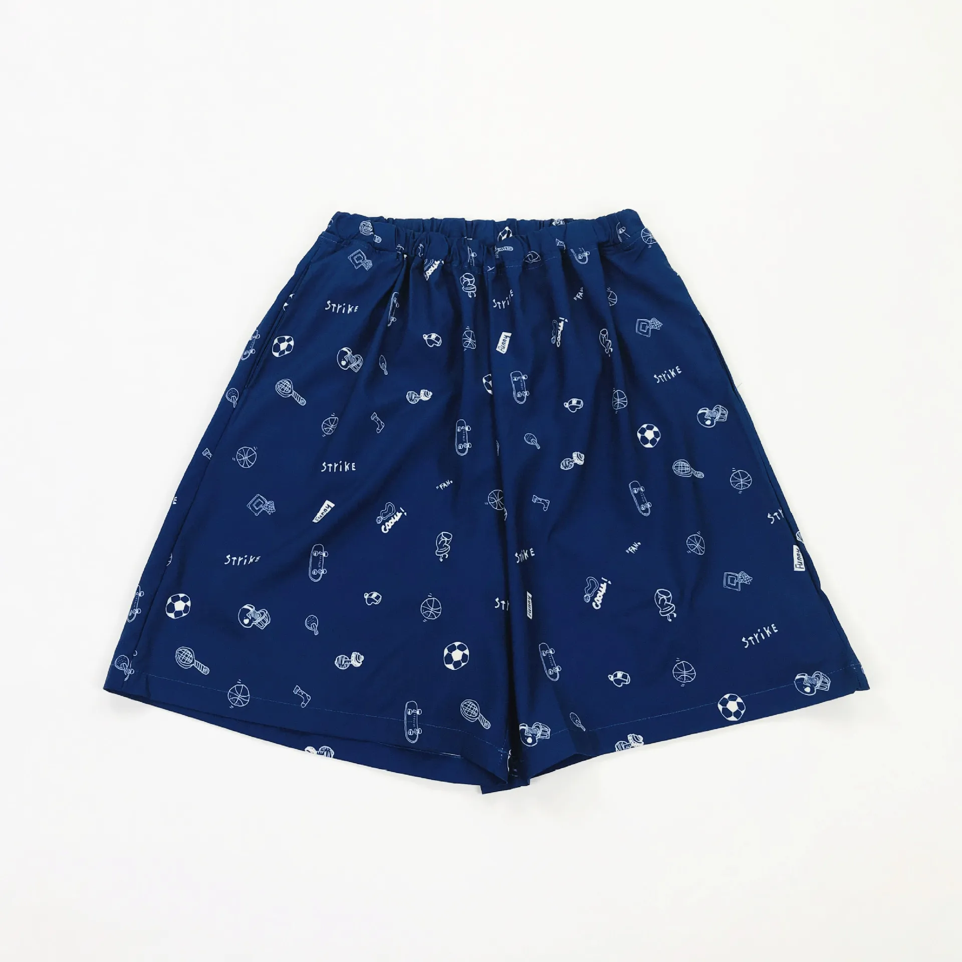 Смешной мультяшный принт женские эластичные талии шифоновые шорты для лета женские синие шорты юбки Новинка 2019