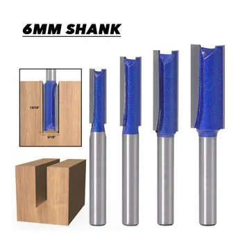 

6MM Shank Straight Flush Trim Router Bit Set