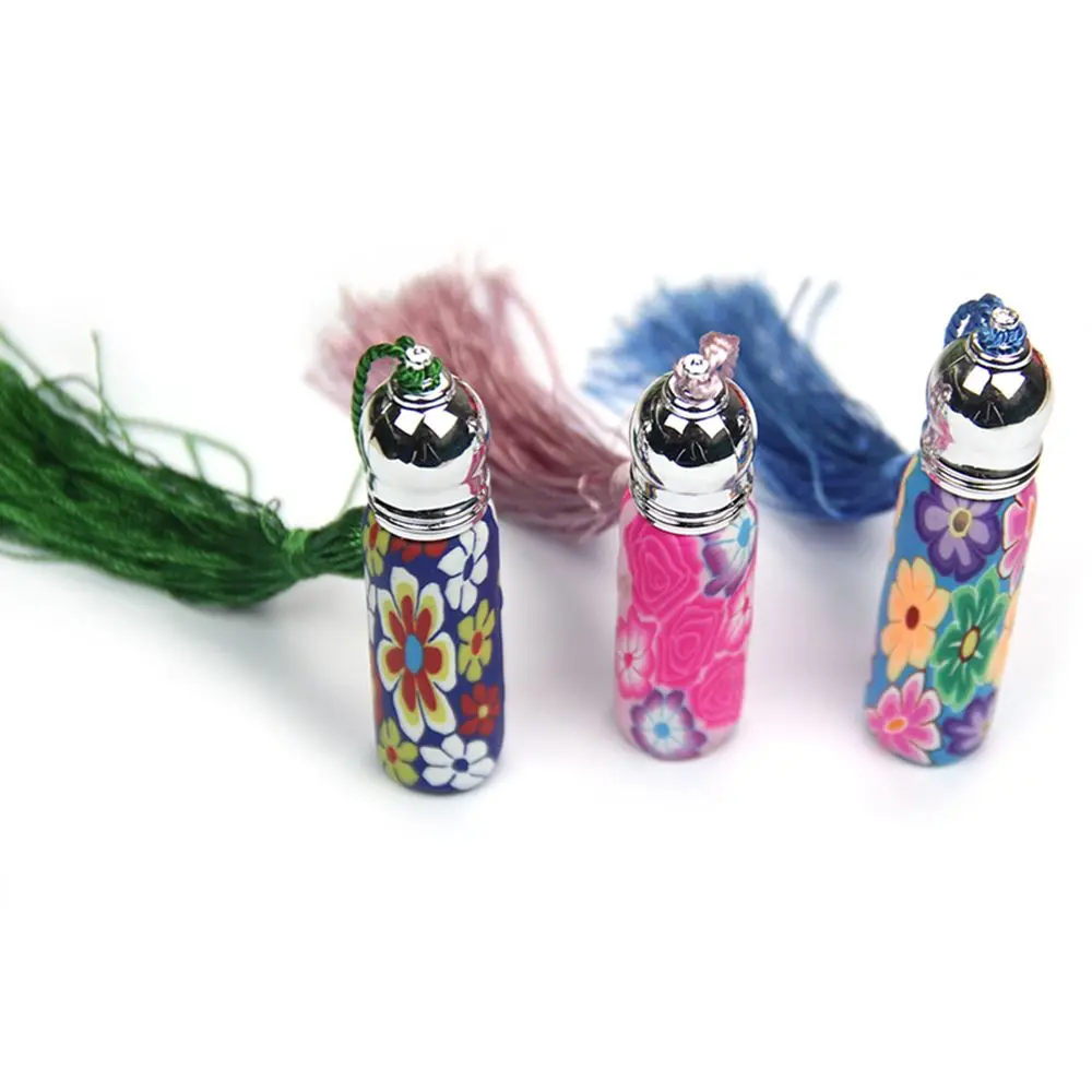 

Colorful Women 6ml Empty Glass Perfume Essential Oil Bottle Roll On Roller Mini Portable Refillable Perfume Bottle