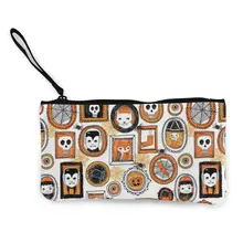 Бесшумные дизайнерские маленькие милые детские женские бумажник кошелек для монет мешочек ручной нарисованный Хэллоуин изменить мешочек для ключей сумка