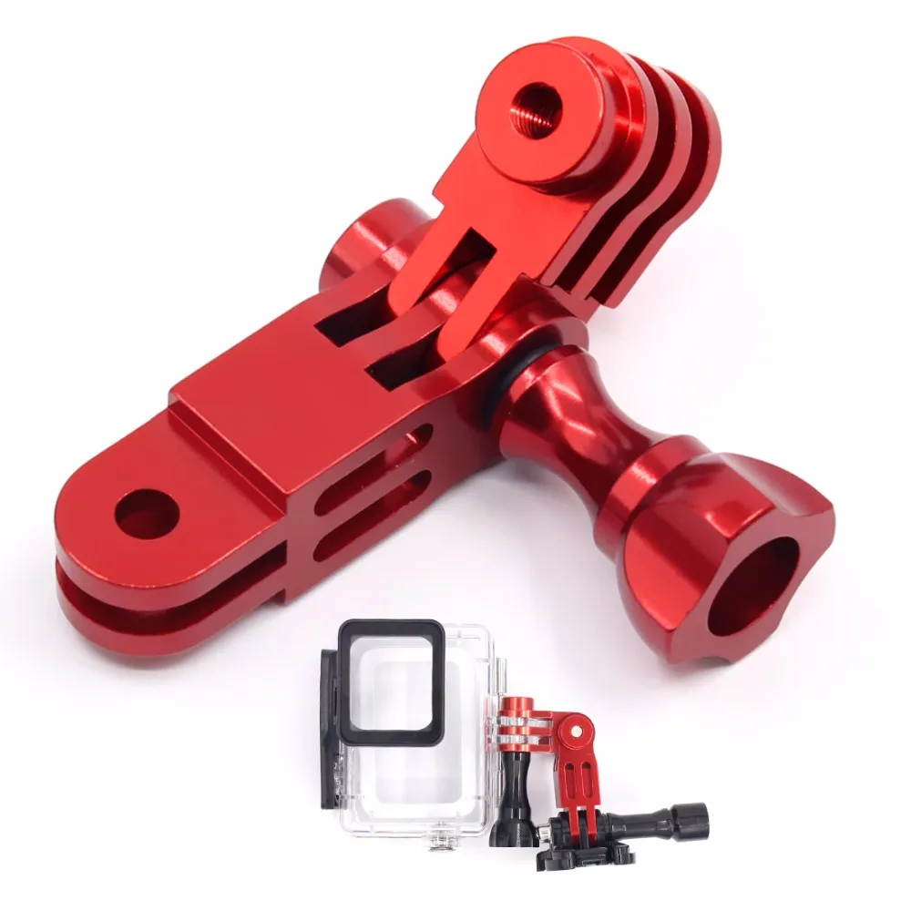 CNC-Aluminium-Drei-Wege-Schwenkarm-Montageadapter für GOPRO Hero 13 12 11 10, DJI Yi SJcam EKEN AEE Sony Action-Kamera-Stativhalter – Detail 11