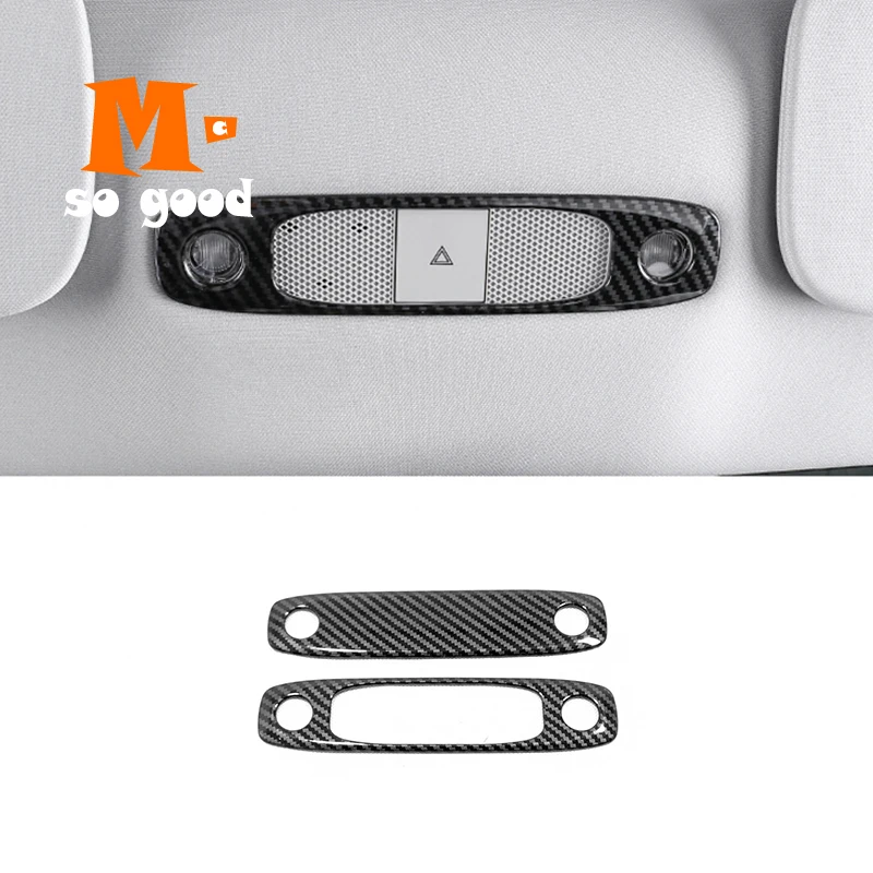

Car Reading Lampshade Panel Cover Trim Shell Sticker ABS Carbon Fibre for Tesla Model3 Model 3 2017 2018 2019 2020 Accessories