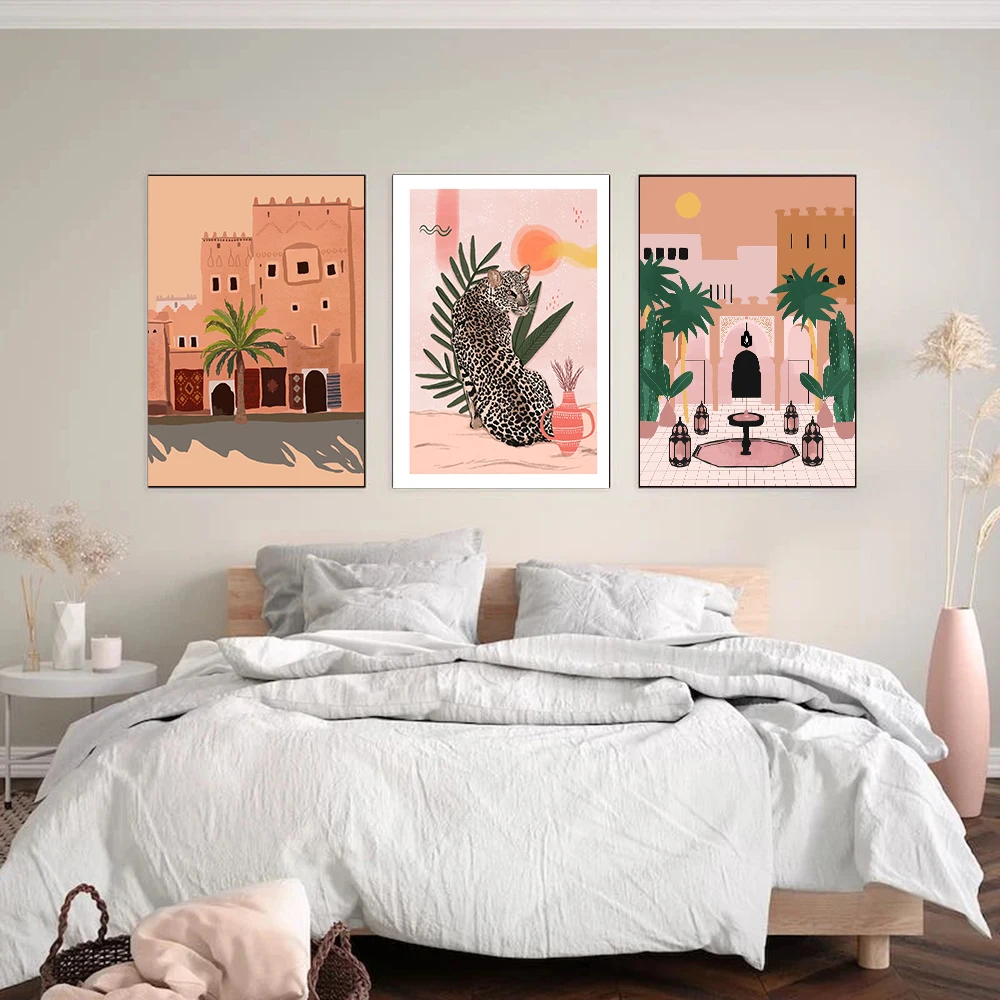Morocco-Camel-Posters-And-Prints-Leopard-Boho-House-Girl-Nordic-Wall-Art-Canvas-Painting-Wall-Picture (4)