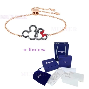 

MULIER 2019 SWA Mi Mouse Multicolor Mixed Bracelet Pendant Necklace Jewelry High-end luxury fashion gift Free Shipping 5435138
