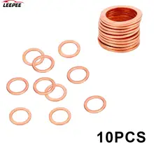 Fasteners-Accessories Washers Vehicle Crush Copper for Car Truck Solid 10pieces/Set 10--14--1mm