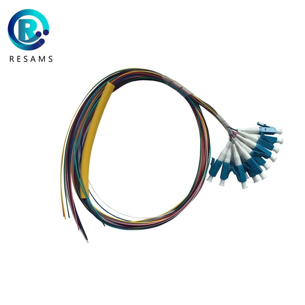 Resams 12 Core LC UPC Transmission Stability Low Insertion Loss Professional Manufacturer Branch Fiber Optic Patch Cord |