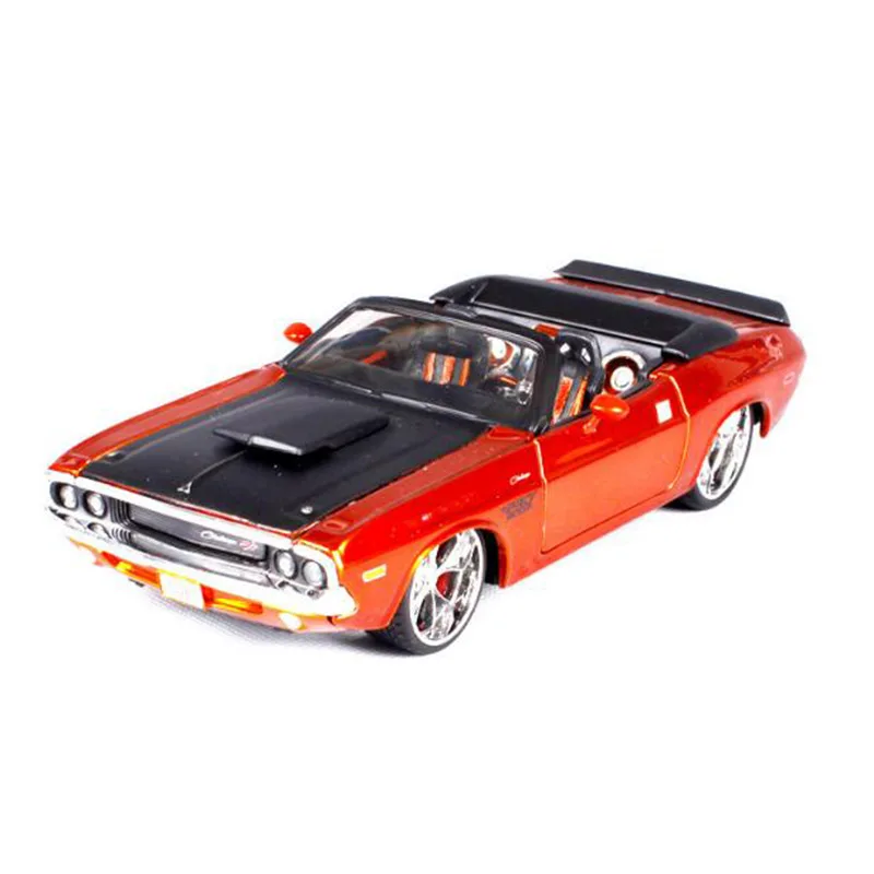 Черный 1:24 Винтаж Для Dodge Challenger 1970 мышцы ретро спортивный автомобиль усовершенствованный сплав коллекция автомобилей Модель литья под давлением металлическая модель игрушки шоу - Цвет: Черный