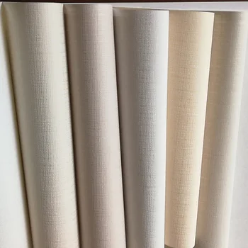 

Monochrome non-woven Decoration wallpapers simple living room bedroom wallpaper embossed linen solid wallpaper Y39