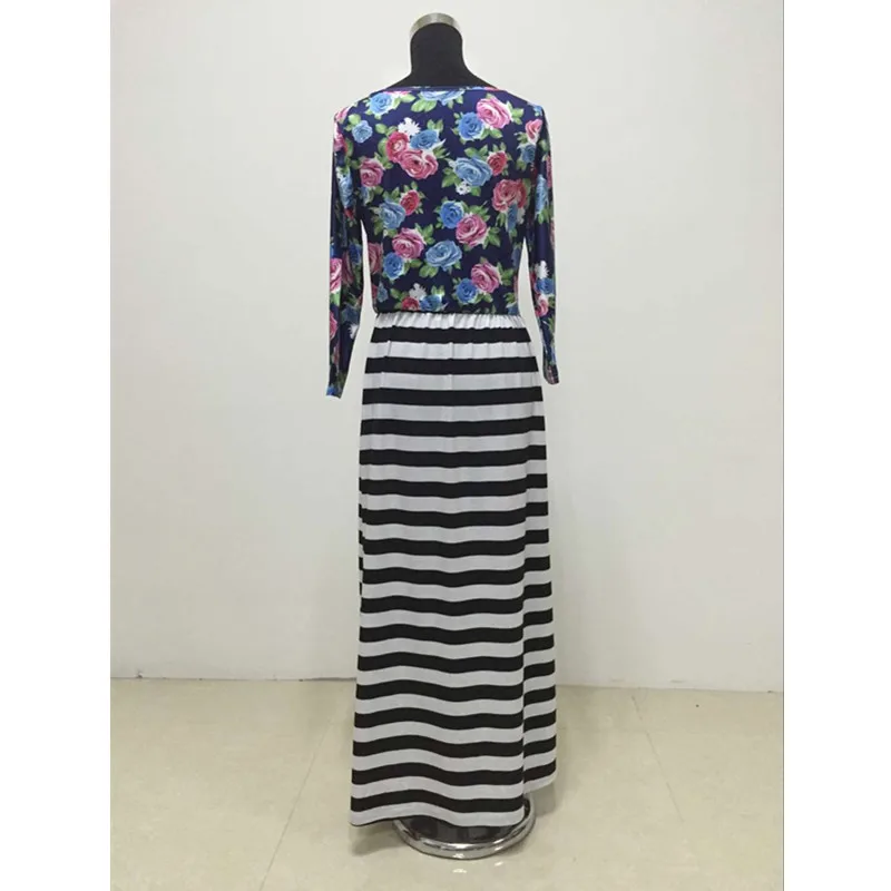 Bunvel/Большие размеры 4XL; одежда для мамы и ребенка; платья в богемном стиле с цветочным принтом и полосками; платья для мамы и дочки; платье для мамы и дочки
