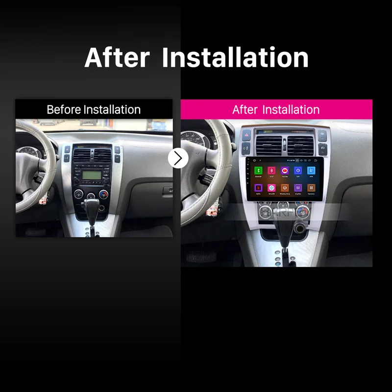 Harfey Автомагнитола 4+ 64 Гб gps Android 9,0 Navi 8 ядерный 10," стерео головное устройство для hyundai Tucson 2006-2013 Аудио мультимедийный плеер