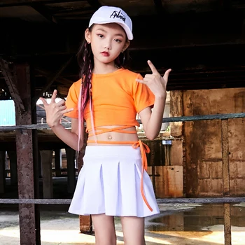 

Hip Hop Costumes Girls Jazz Cheerleading Clothing Kids Street Dancing Rave Outfit Child Dancer Stage Performance Wear DN4037