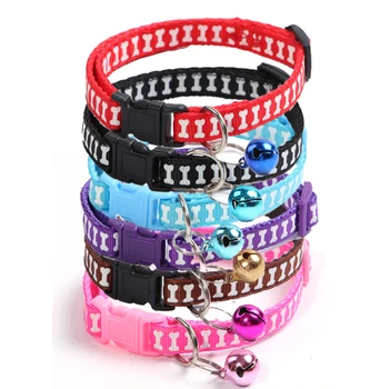 

wholesale 100packs bulky Cat Collar Dog Collar Adjustable Kitten Collar with Bell Kitten Cat Dog and Other Small Pets