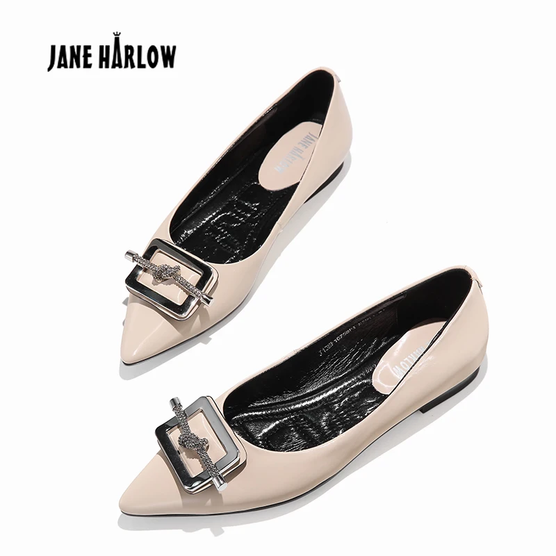 JANEHARLOW/женская повседневная обувь; модная однотонная женская обувь с металлическими украшениями; трендовая обувь с круглым носком; трендовая обувь; женские лоферы