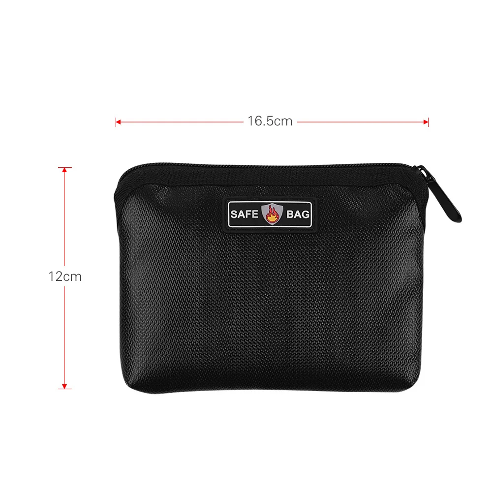 Liquid Silicone Material Heat Insulation Fireproof Waterproof Document Bags Fire and Water Resistant Safe Bag Zippered for Cash