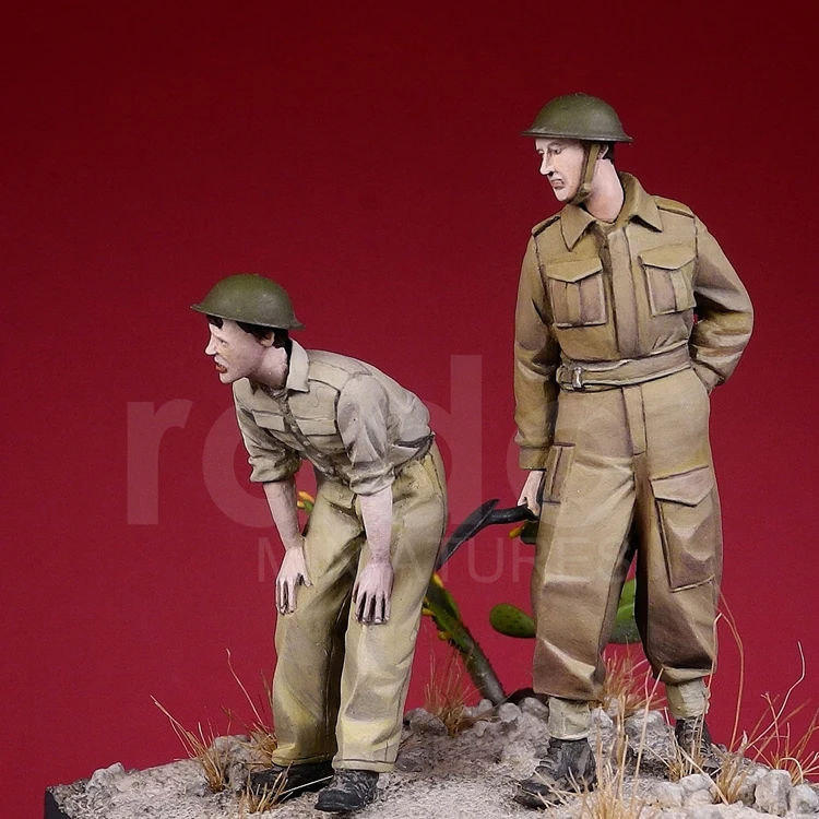 1/35 British 8th Army soldiers 1943-45 Resin Model Soldier GK military themes Unassembled and unpainted kit | Игрушки и хобби