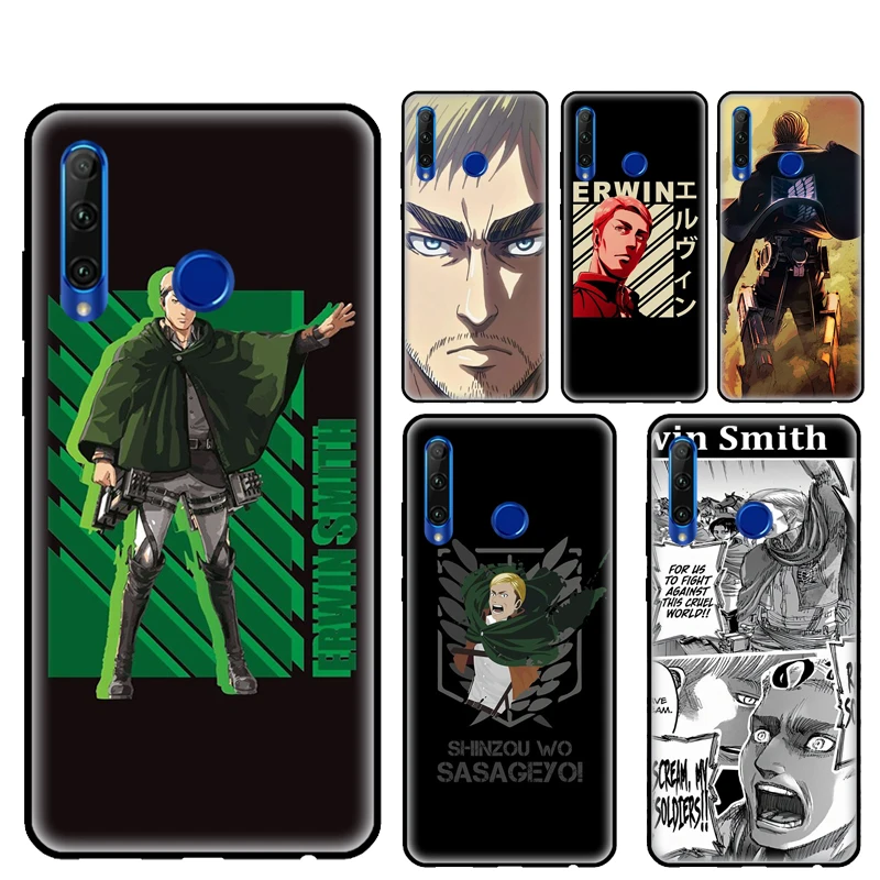 Чехол Erwin Smith Attack on Titan для Huawei Honor 50 9X 8X 8 9 10 Lite 20 Pro 4C 6C 7A 7X 8A 9S 7C 10i чехол | Мобильные