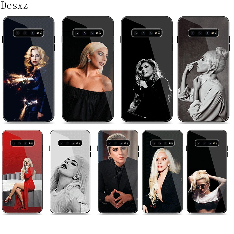 

Phone Case Glass for Samsung A40 A50 A10 A20 A30 A60 A70 S10 S7 Edge S8 S9 Note 8 9 10 Plus Cover Lady Gaga